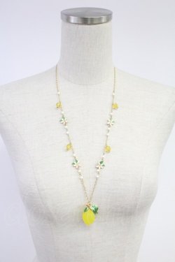 画像1: axes femme / フルーツモチーフネックレス  イエロー T-25-12-04-020-AX-AC-SA-ZT