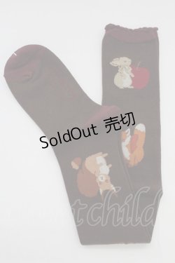 画像1: axes femme Kawaii / 森のケーキ屋さんオーバーニー  ブラウン T-25-12-04-003-AX-ZA-SA-ZT434