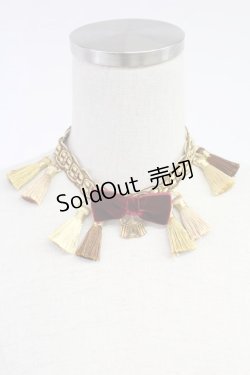 画像1: axes femme / タッセルブレードチョーカー  イエロー T-25-12-04-024-AX-ZA-SA-ZT437-F007