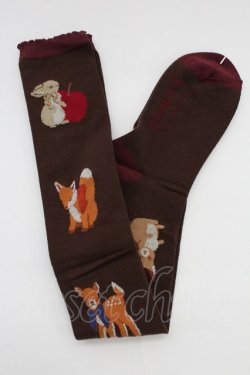 画像2: axes femme kawaii / 森のケーキ屋さんオーバーニー  ブラウン T-25-12-04-003-AX-ZA-SA-ZT