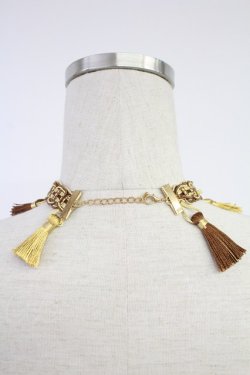 画像2: axes femme / タッセルブレードチョーカー  イエロー T-25-12-04-024-AX-ZA-SA-ZT