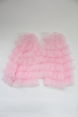画像1: Chalmiere / シアーフリルレッグカバー  ピンク T-25-12-04-027-LO-ZA-SA-ZT