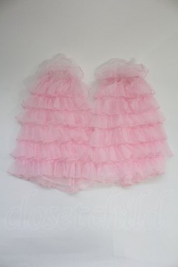 画像2: Chalmiere / シアーフリルレッグカバー  ピンク T-25-12-04-027-LO-ZA-SA-ZT