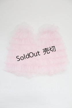 画像2: Chalmiere / シアーフリルレッグカバー  ピンク T-25-12-04-027-LO-ZA-SA-ZT