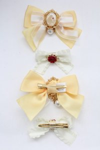 Amavel / Beauty and the Beast クワッドリボンクリップ  イエロー T-25-12-04-033-CA-ZA-SA-ZT