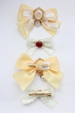 画像1: Amavel / Beauty and the Beast クワッドリボンクリップ  イエロー T-25-12-04-033-CA-ZA-SA-ZT422-F002 (1)