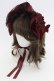 画像1: axes femme kawaii / ベルベットドールハーフボンネット  ワイン T-25-12-04-034-AX-AC-SA-ZT (1)