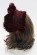画像2: axes femme kawaii / ベルベットドールハーフボンネット  ワイン T-25-12-04-034-AX-AC-SA-ZT (2)