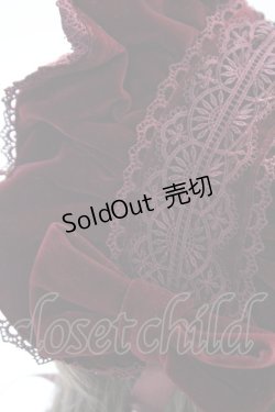 画像3: axes femme Kawaii / ベルベットドールハーフボンネット  ワイン T-25-12-04-034-AX-AC-SA-ZT422-F002