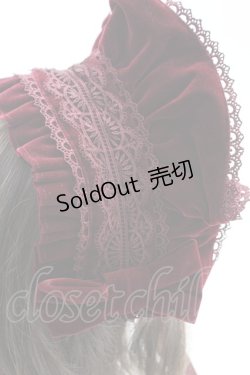 画像4: axes femme Kawaii / ベルベットドールハーフボンネット  ワイン T-25-12-04-034-AX-AC-SA-ZT422-F002
