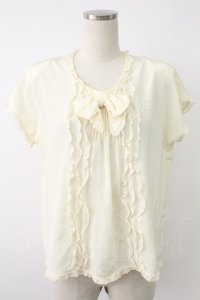 INGEBORG / レース配色プルブラウス  アイボリー T-25-12-07-001-LO-TO-OW-ZT492