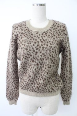 画像1: KANEKO ISAO / レオパード柄シャギーニット  ブラウン T-25-12-07-006-EL-TO-OW-ZT