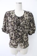 KANEKO ISAO / ペイズリー花柄ブラウス  クロ T-25-12-07-009-EL-BL-OW-ZT
