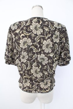 画像2: KANEKO ISAO / ペイズリー花柄ブラウス  クロ T-25-12-07-009-EL-BL-OW-ZT