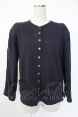 GARDE CORPS WEEKEND / ワッペン使いカーディガン  ネイビー T-25-12-07-020-LO-TO-OW-ZT