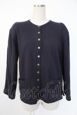 画像1: GARDE CORPS WEEKEND / ワッペン使いカーディガン  ネイビー T-25-12-07-020-LO-TO-OW-ZT