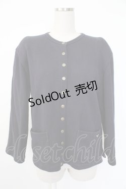 画像1: GARDE CORPS WEEKEND / ワッペン使いカーディガン  ネイビー T-25-12-07-020-LO-TO-OW-ZT473