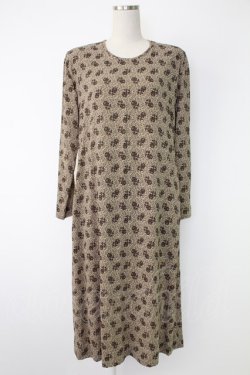 画像1: KANEKO ISAO / 花総柄ワンピース  ベージュ T-25-12-07-021-EL-OP-OW-ZT