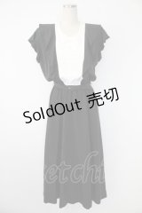 INGEBORG / ヨーク切り替えフリルワンピース  クロ×シロ T-25-12-07-023-LO-OP-OW-ZT