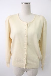 INGEBORG / クルーネックカーディガン  アイボリー T-25-12-07-003-LO-TO-OW-ZT492