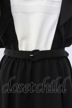 画像3: INGEBORG / ヨーク切り替えフリルワンピース  クロ×シロ T-25-12-07-023-LO-OP-OW-ZT