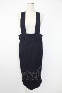 INGEBORG / 金釦サロペットスカート  ネイビー T-25-12-07-024-LO-OP-OW-ZT