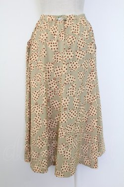 画像2: PINK HOUSE / リボン柄スカート  ベージュ T-25-12-07-026-LO-SK-OW-ZT