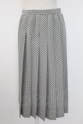 INGEBORG / ドット柄プリーツスカート  グレー T-25-12-07-027-LO-SK-OW-ZT