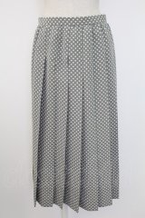 INGEBORG / ドット柄プリーツスカート  グレー T-25-12-07-027-LO-SK-OW-ZT