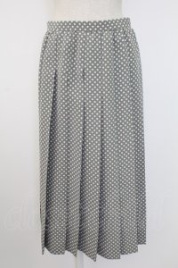 INGEBORG / ドット柄プリーツスカート  グレー T-25-12-07-027-LO-SK-OW-ZT