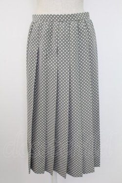 画像1: INGEBORG / ドット柄プリーツスカート  グレー T-25-12-07-027-LO-SK-OW-ZT
