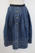 INGEBORG / 前釦デニムスカート  インディゴ T-25-12-07-028-LO-SK-OW-ZT