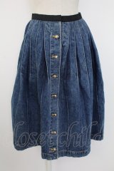 INGEBORG / 前釦デニムスカート  インディゴ T-25-12-07-028-LO-SK-OW-ZT