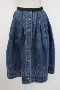 INGEBORG / 前釦デニムスカート  インディゴ T-25-12-07-028-LO-SK-OW-ZT