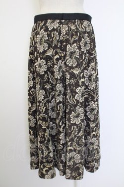 画像2: KANEKO ISAO / ペイズリー花柄フレアスカート  クロ T-25-12-07-029-EL-SK-OW-ZT