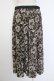 画像2: KANEKO ISAO / ペイズリー花柄フレアスカート  クロ T-25-12-07-029-EL-SK-OW-ZT (2)