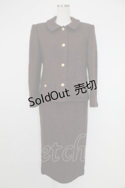 画像1: INGEBORG / 金釦使いシャギーセットアップ  ブラウン T-25-12-07-033-LO-OP-OW-ZT428