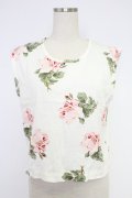 INGEBORG / 花柄ノースリカットソー  アイボリー T-25-12-10-001-LO-TO-OW-ZT