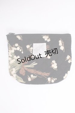 画像4: KANEKO ISAO / ポーチ付きすずらん柄キルティングバッグ  クロ×アイボリー T-25-12-10-030-EL-BG-OW-ZT-K012