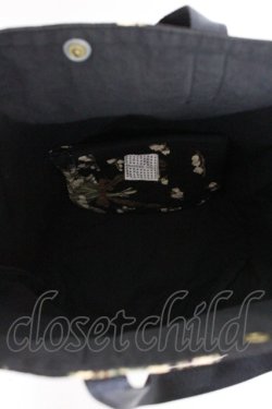 画像5: KANEKO ISAO / ポーチ付きすずらん柄キルティングバッグ  クロ×アイボリー T-25-12-10-030-EL-BG-OW-ZT