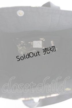 画像5: KANEKO ISAO / ポーチ付きすずらん柄キルティングバッグ  クロ×アイボリー T-25-12-10-030-EL-BG-OW-ZT-K012