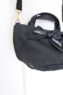 画像3: INGEBORG / リボン使いミニショルダーバッグ  クロ T-25-12-10-032-LO-BG-OW-ZT