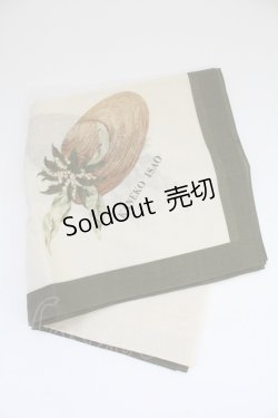 画像3: KANEKO ISAO / 帽子柄スカーフ  アイボリー T-25-12-10-033-EL-ZA-OW-ZT