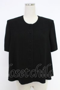 KANEKO ISAO / ノーカラージャケット  クロ T-25-12-10-015-EL-JA-OW-ZT