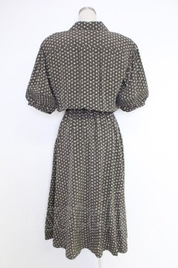 画像2: KANEKO ISAO / 麻の葉総柄ピンタックワンピース  クロ T-25-12-10-016-EL-OP-OW-ZT