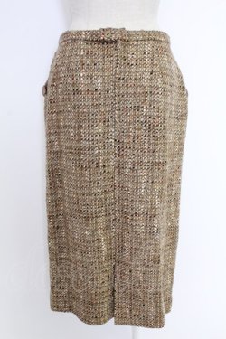 画像2: INGEBORG / ミックスツイードスカート  ベージュ T-25-12-10-017-LO-SK-OW-ZT