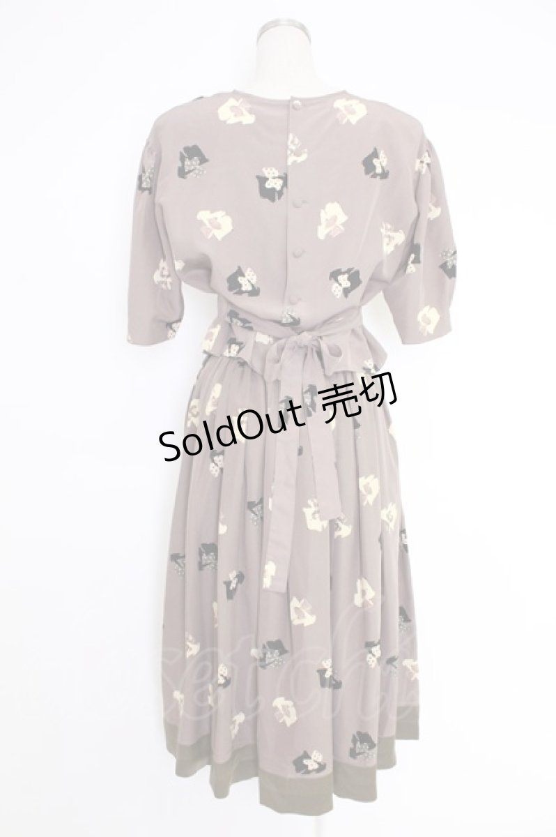 画像2: PINK HOUSE / テリア柄セットアップ【リメイク品】  ブラウン系 T-25-12-10-019-LO-OP-OW-ZT114 (2)
