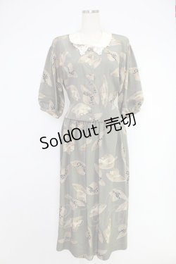 画像1: PINK HOUSE / 帽子柄セットアップ【リメイク品】  グリーン系 T-25-12-10-020-LO-OP-OW-ZT