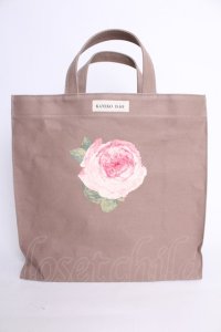 KANEKO ISAO / ローズptキャンバスバッグ  ベージュ T-25-12-10-025-EL-BG-OW-ZT