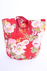 INGEBORG / 花柄バケツ型バッグ  アカ T-25-12-10-026-LO-BG-OW-ZT
